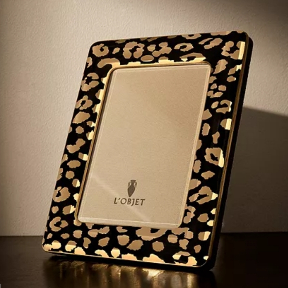 L'Objet Leopard Frame 8 X 10 Lobjet Leopard Picture Frame 24 Karat Gold Plating